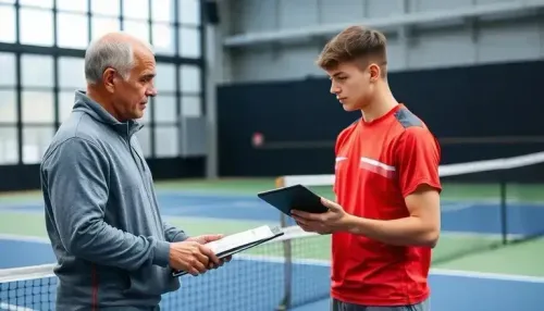 Professional coach training athlete at IMG Academy