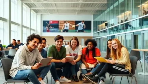 International students socializing at IMG Academy
